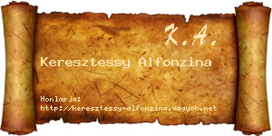 Keresztessy Alfonzina névjegykártya